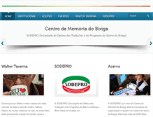 Tablet Screenshot of centrodememoriadobixiga.org